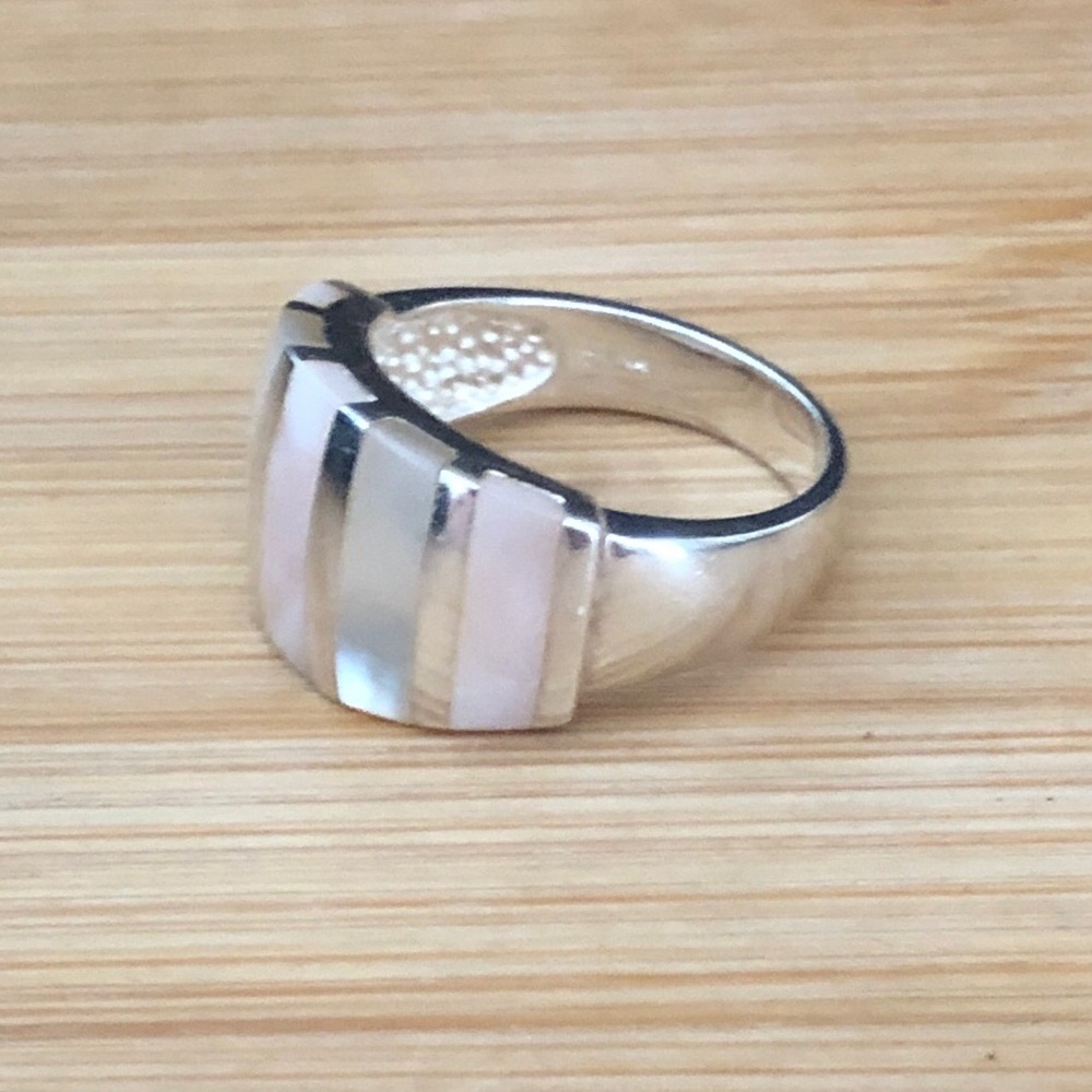 $56 Estate Ring Sterling Silver Marked VVV 925 China Size 10 - Picture 3 of 6